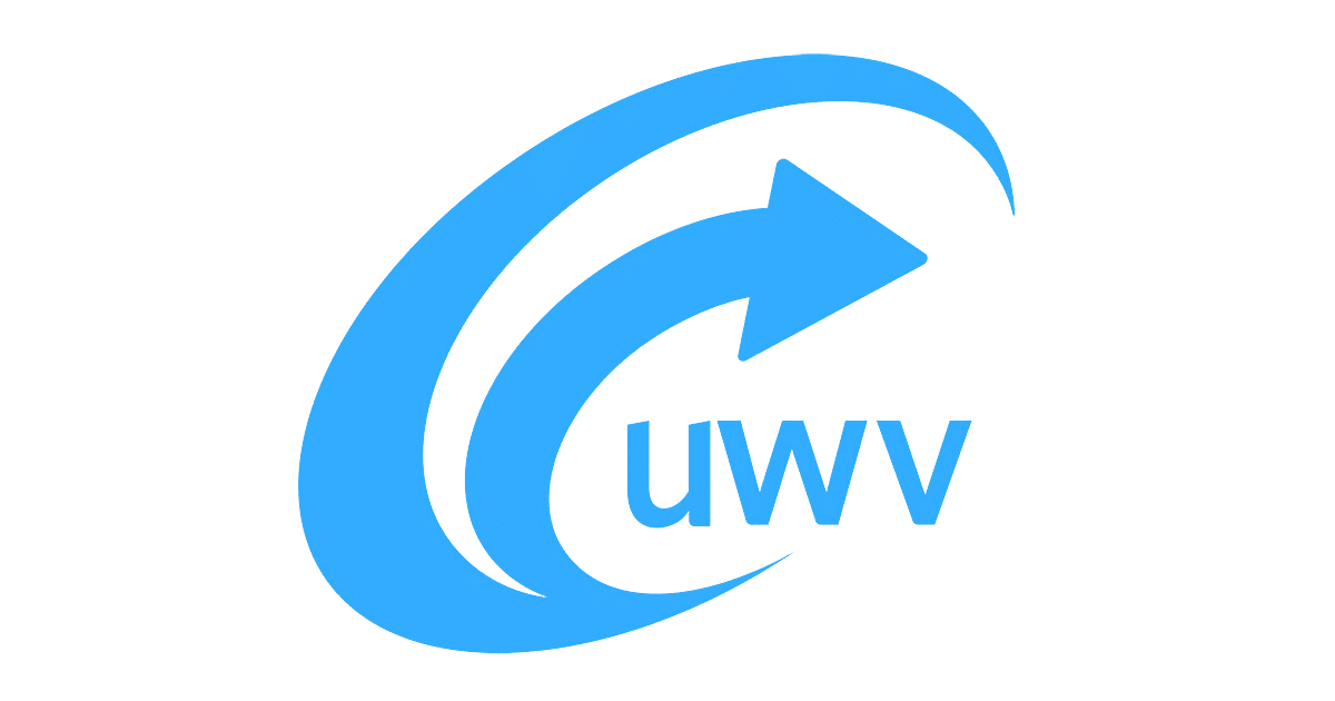 Groot logo van het UWV.