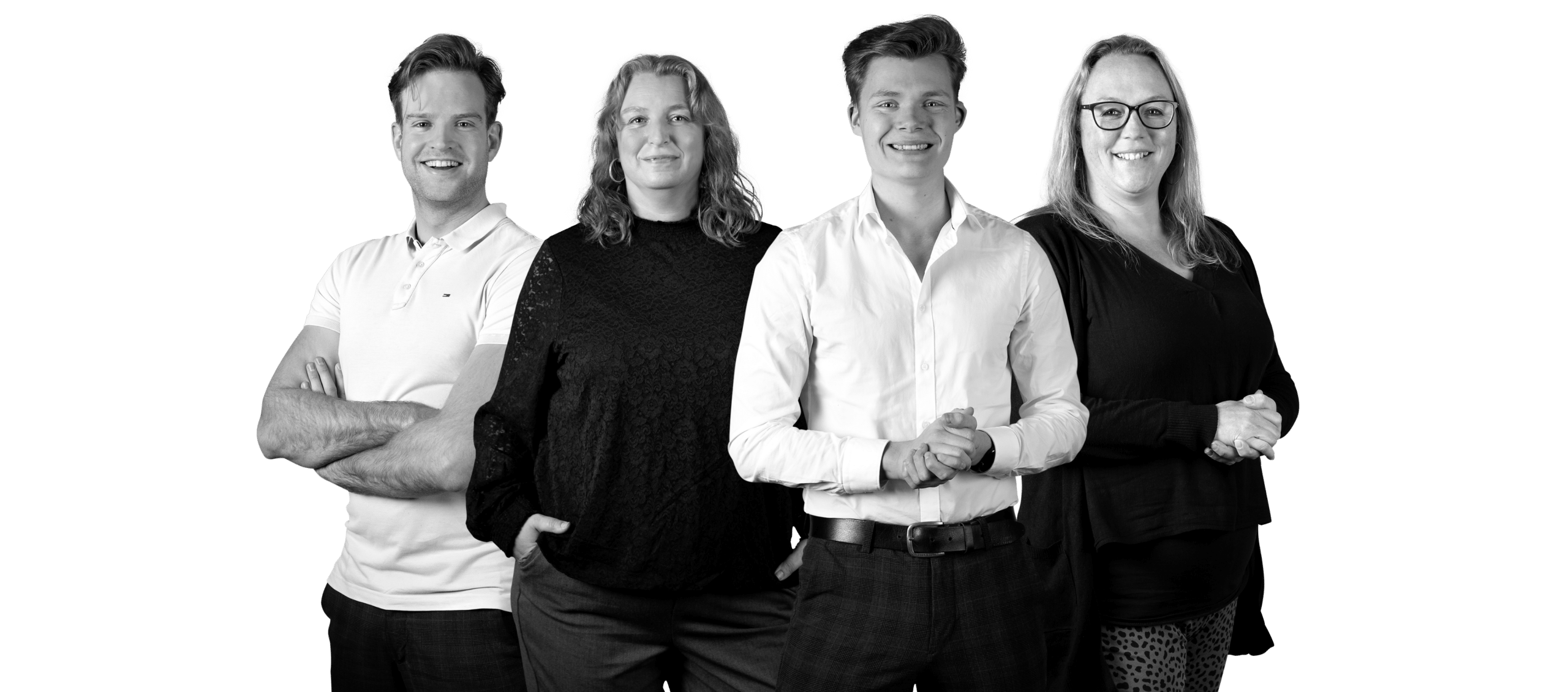 Vier medewerkers van Startel.