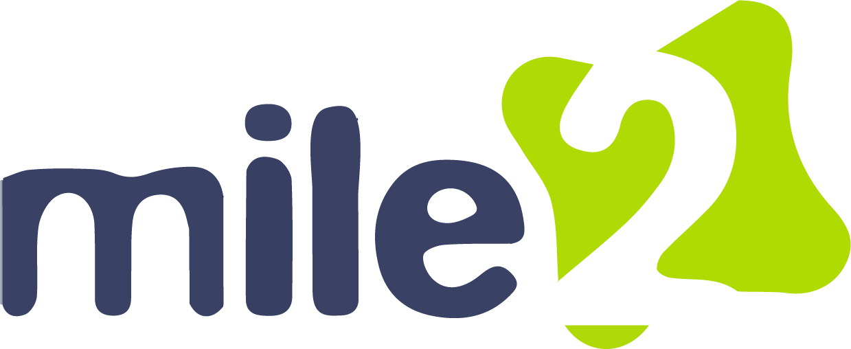 Transparant logo van leverancier (Mile2).