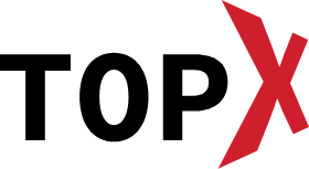 Logo van klant (TopX).