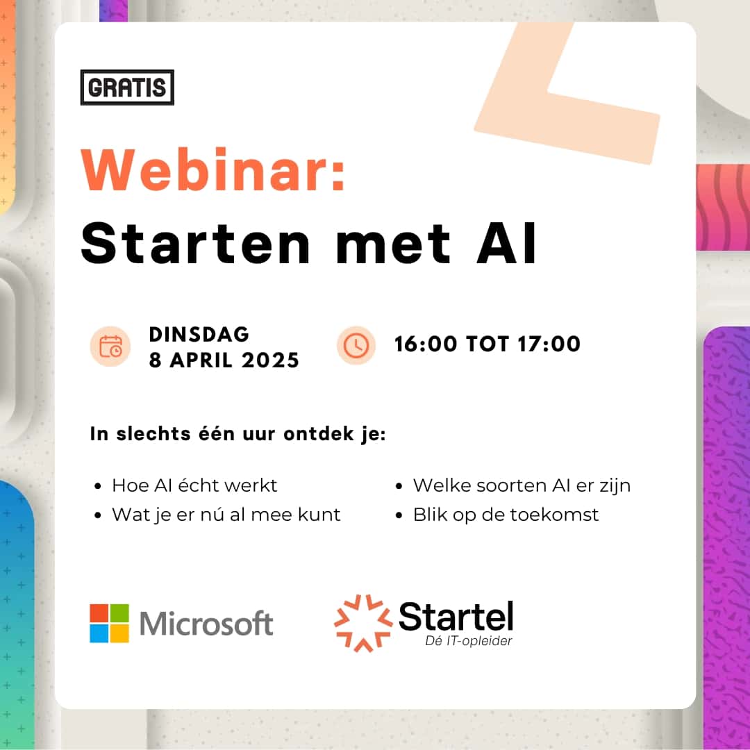 Webinar aankondiging Startel